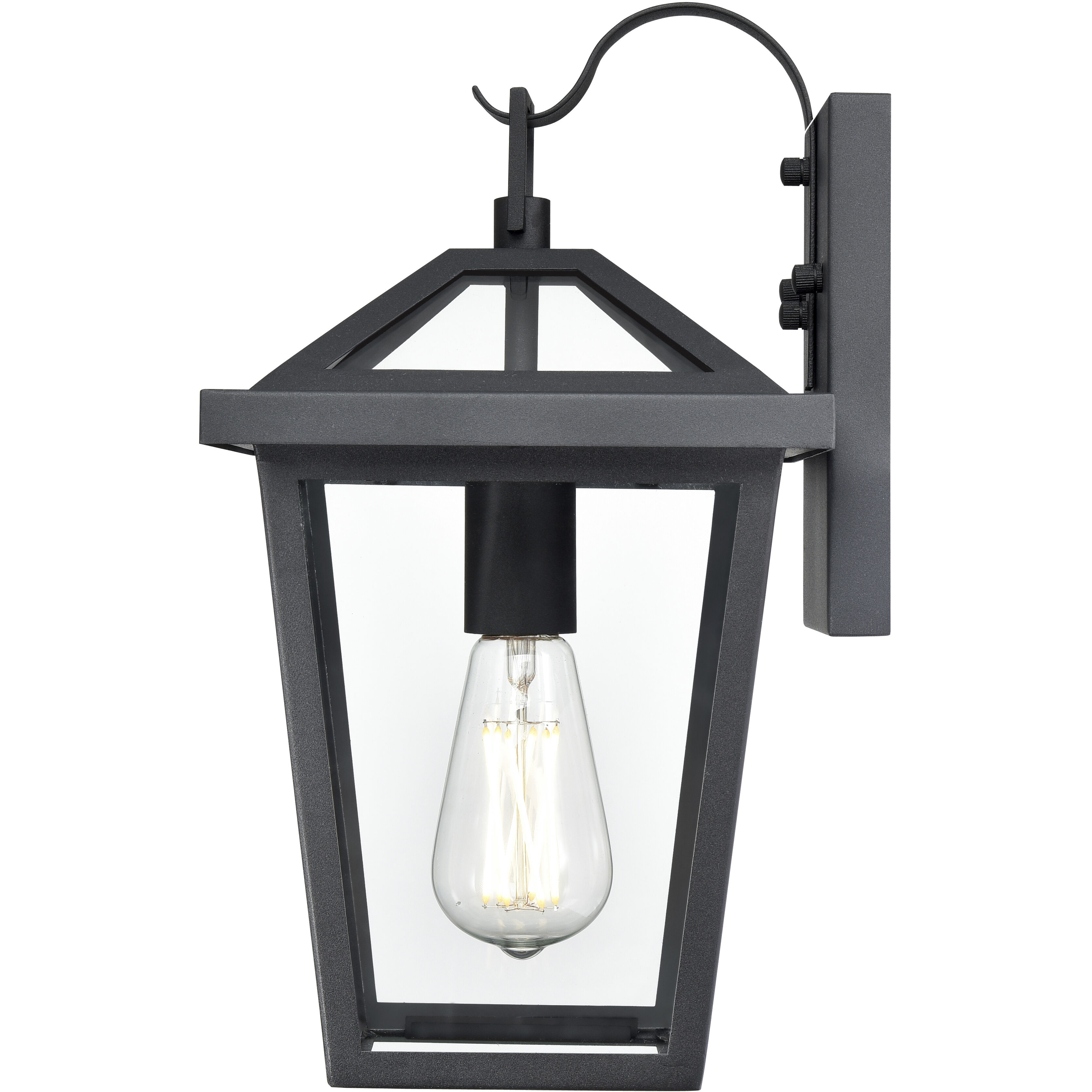 Mensun 1 Light 14.5 inch Textured Black Outdoor Wall Sconce